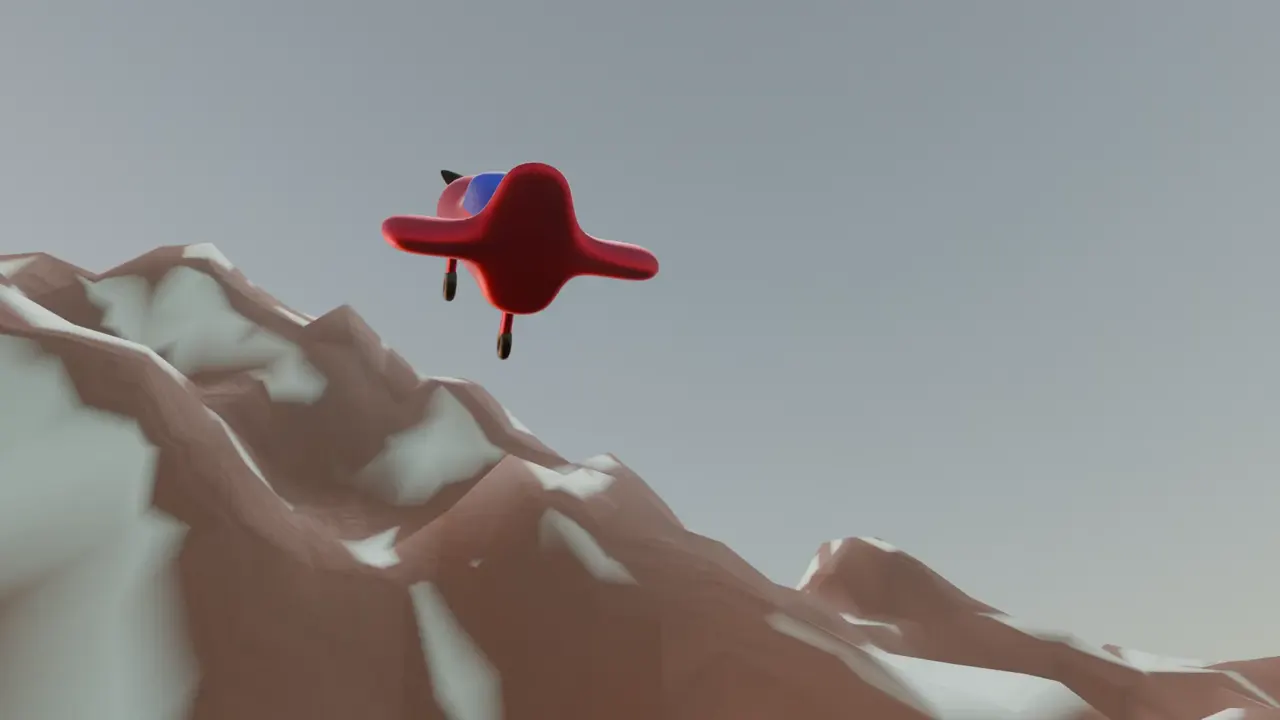 Aircraft Through the Hills — 3D animation by Pix and Poly