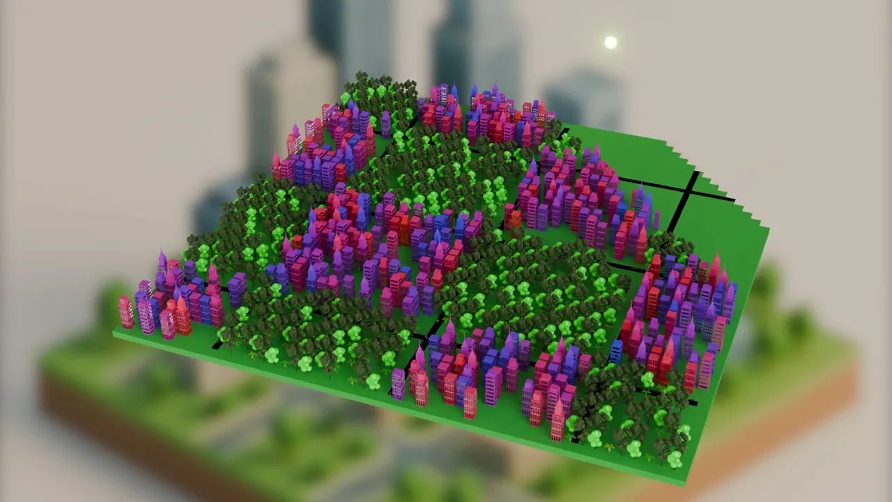 City Scale — 3D animation by Pix and Poly