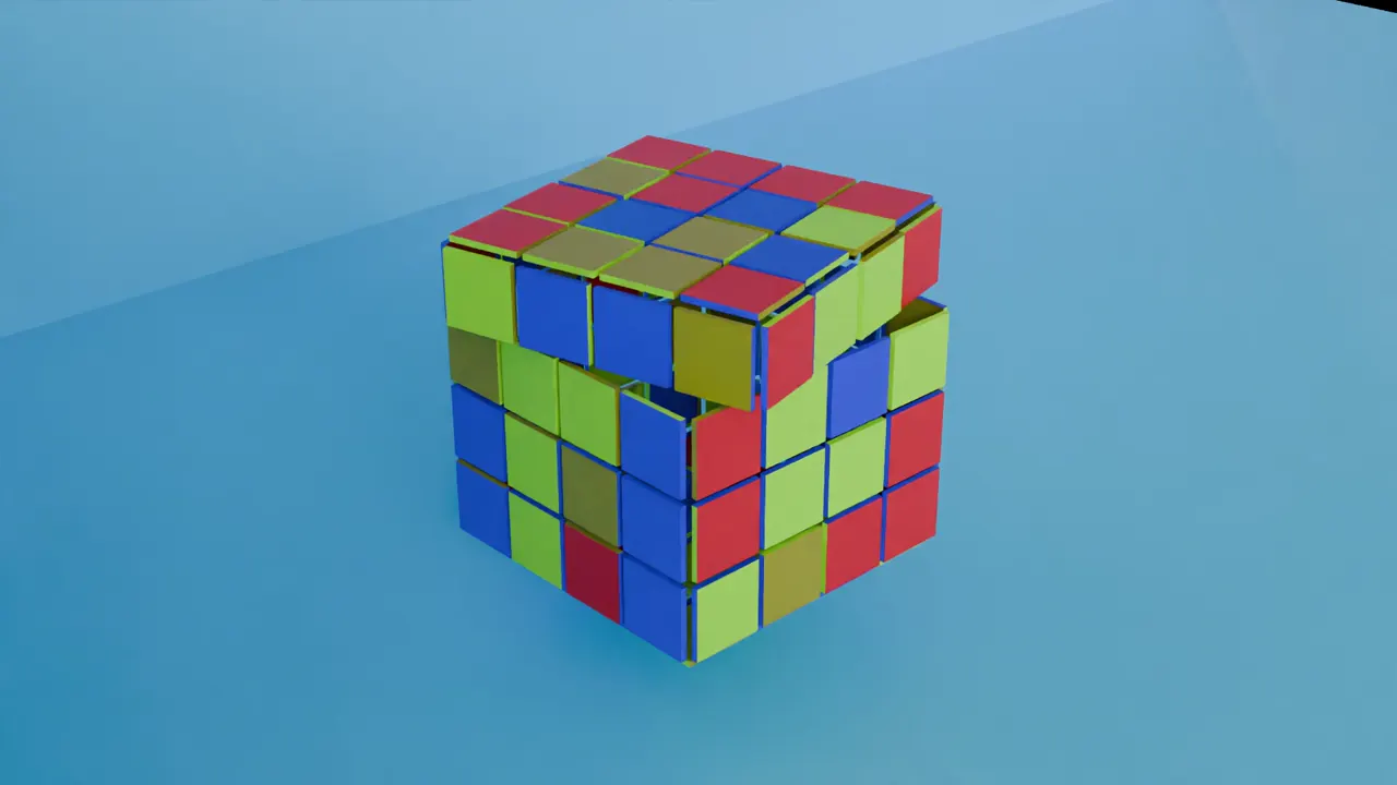 Cube Solver — 3D animation still