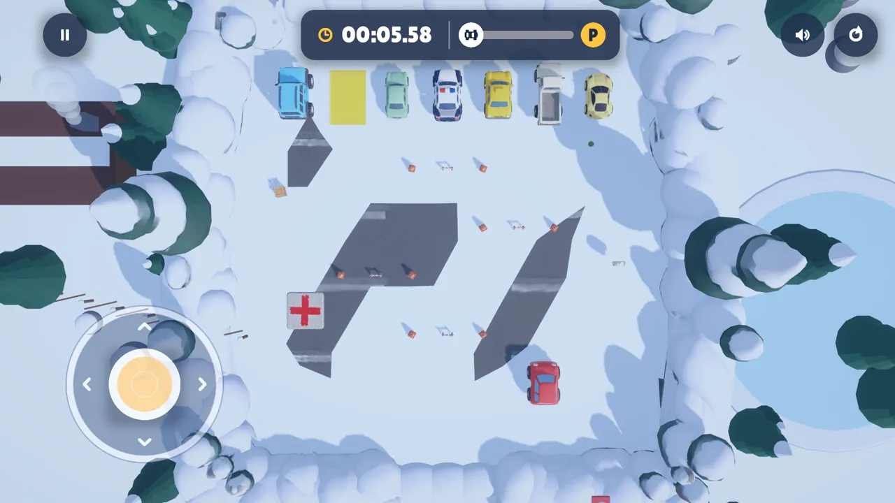 Bumper Break snowy pine forest level